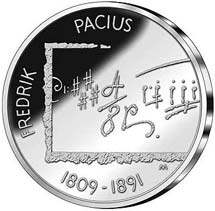 芬兰发行作曲家弗雷德里克·帕修斯诞辰200周年纪念银币