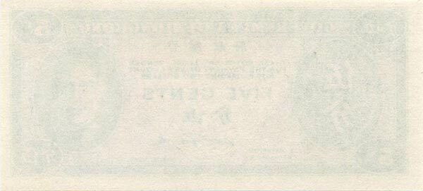 香港Pick322ND1945年版5Cents纸钞