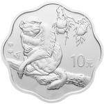 2004中国甲申（猴）年金银纪念币1盎司梅花形银质纪念币