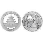 2015年熊貓31.104克（1盎司）圓形普制銀質紀念幣