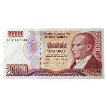 【国外纸币】土耳其共和国20000里拉纸币 ...