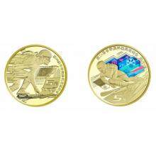 第24屆冬季奧林匹克運動會普通彩色紀念幣 單對2枚