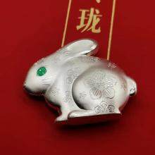 【特价捡漏】国宝造币 3D立体玲珑兔异形银章 系列龙头 15克999纯银