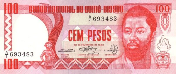 几内亚比绍 Pick 06 1983.2.28年版100 Pesos 纸钞 