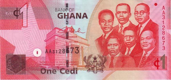 加纳 Pick 37 2007.6年版1 Cedi 纸钞 137x65