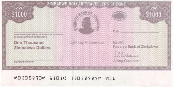 津巴布韦 Pick 15 ND2003年版1000 Dollars 纸钞 