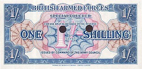 英国军票 Pick M26b ND1956年版1 Shilling 纸钞 