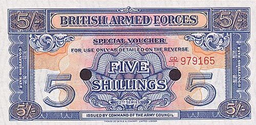 英国军票 Pick M20d ND1948年版5 Shillings 纸钞 