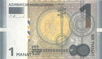 阿塞拜疆 Pick New 2009年版1 Manat 纸钞 120x70