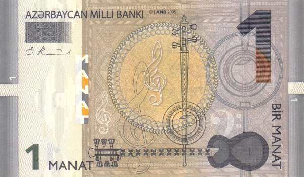 阿塞拜疆 Pick 24 2005(2006)年版1 Manat 纸钞 120x70