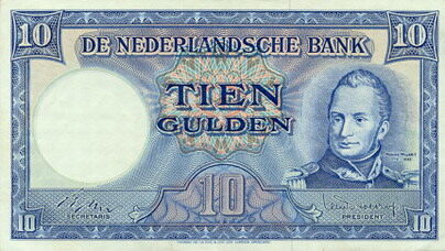 荷兰 Pick 083 1949.3.4年版10 Gulden 纸钞 138x78