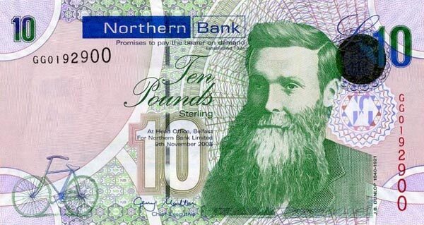 北爱尔兰 Pick New 2008.11.9年版10 Pounds 纸钞 142x75