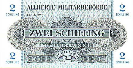 奥地利 Pick 104b 1944年版2 Schilling 纸钞 