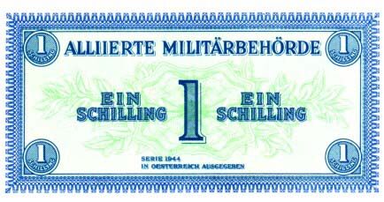 奥地利 Pick 103b 1944年版1 Schilling 纸钞 