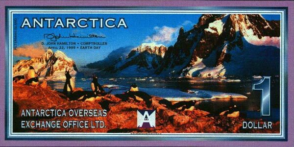 南极洲 Pick 07 1999年版1 Dollar 纸钞 