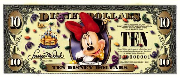 迪斯尼 Pick 2006 2006年版10 Dollars 纸钞 