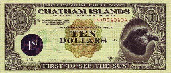 查塔姆群岛 Pick 3a 2000年版10 Dollars 纸钞 