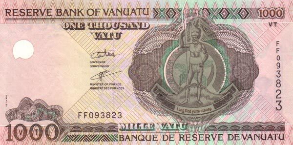 瓦努阿图 Pick New ND2006年版1000 Vatu 纸钞 150x75