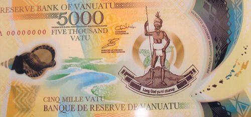 瓦努阿图 Pick New 2011年版5000 Vatu 纸钞 