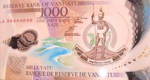 瓦努阿图 Pick New 2011年版1000 Vatu 纸钞 