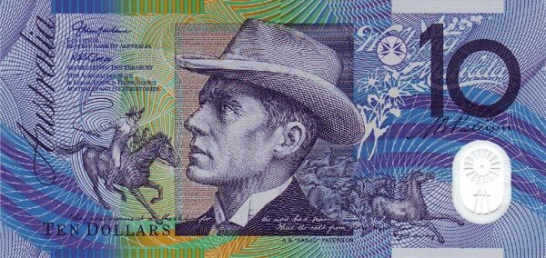 澳大利亚 Pick 58a 2002年版10 Dollars 纸钞 137x65