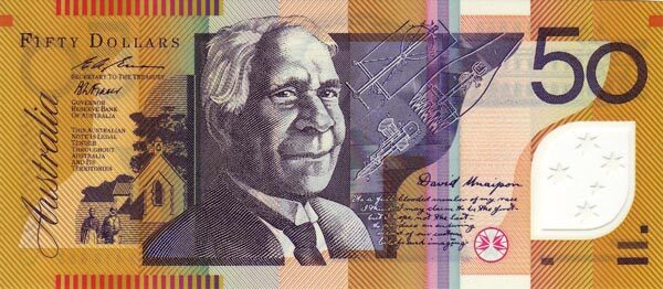 澳大利亚 Pick 54a 1995年版50 Dollars 纸钞 151x65