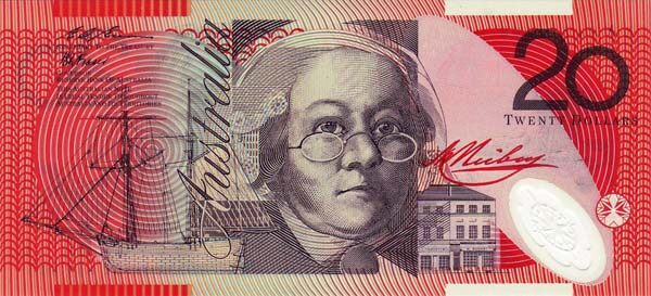 澳大利亚 Pick 53a 1994年版20 Dollars 纸钞 144x65