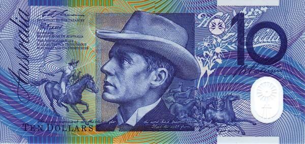 澳大利亚 Pick 52a 1993年版10 Dollars 纸钞 137x65