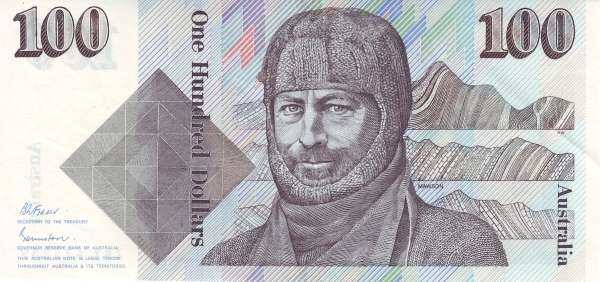 澳大利亚 Pick 48b ND1992年版100 Dollars 纸钞 172x82.5