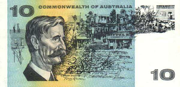 澳大利亚 Pick 40a ND1966年版10 Dollars 纸钞 155x76