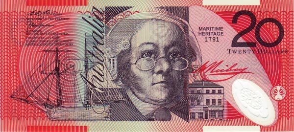 澳大利亚 Pick CS 1999年版20 Dollars 纸钞 144x65