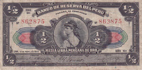 2 Libra Peruana de Oro 纸钞 