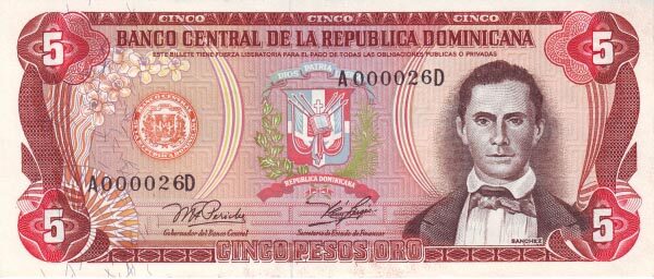 多米尼加 Pick 118a 1978年版1 Peso Oro 纸钞 