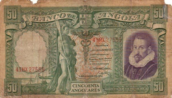 安哥拉 Pick 084 1951.3.1年版50 Angolares 纸钞 