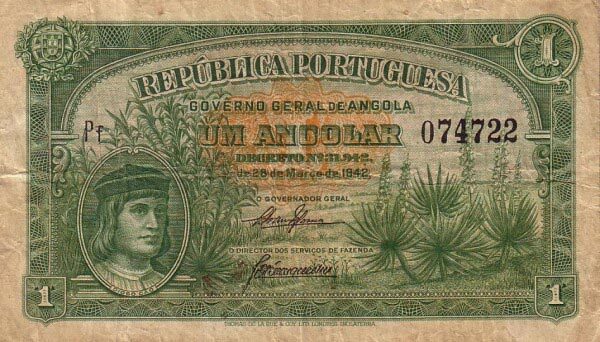 安哥拉 Pick 068 1942.3.28年版1 Angolar 纸钞 