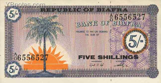 比芙拉 Pick 1 ND1967年版5 Shillings 纸钞 
