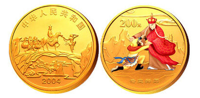 中国古典文学名著：《西游记》(第2组)1/2盎司圆形精制彩色金币