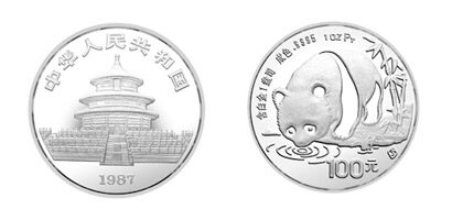 1987版熊猫铂币