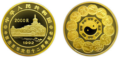 生肖纪念币发行12周年纪念金币