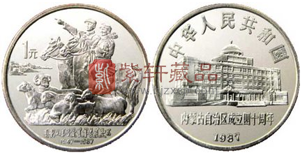 “钱币上腾飞的内蒙古”内蒙古自治区成立40、60、70周年纪念币！