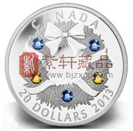 “白银与水晶的结合 尊贵和浪漫的享受”2013年加拿大水晶镶嵌银币！
