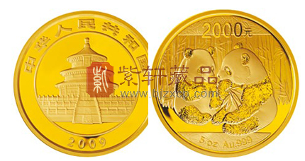 “团团圆圆闹新春 妙手丹青庆和谐”2009版熊猫5盎司纪念金币！