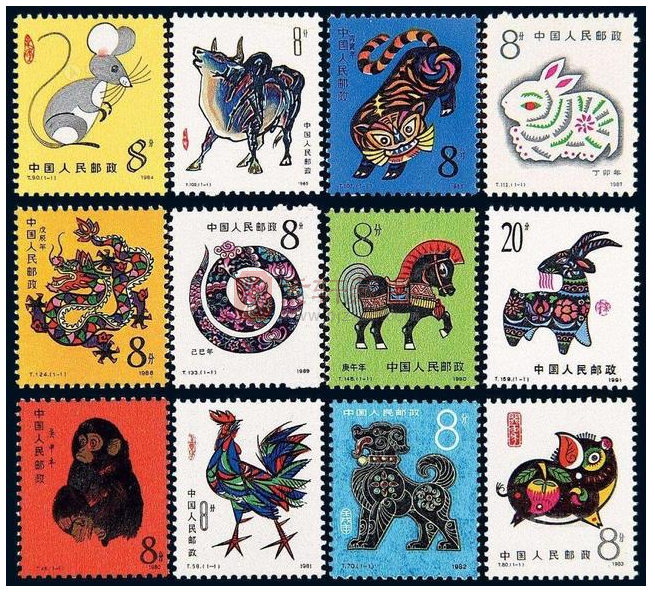 四十年时间里，中国发行的各轮生肖邮票都具备什么特点？