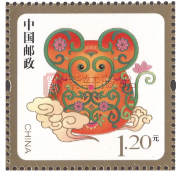《金鼠送福》贺年专用邮票发行公告和邮票图稿公布