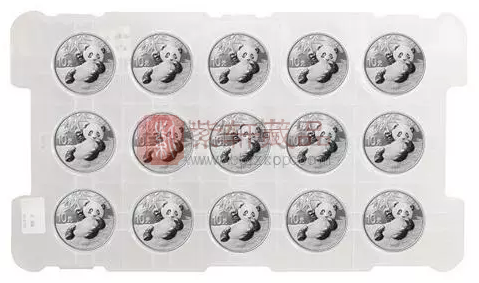 2020年熊猫30克圆形普制银质纪念币 15枚装