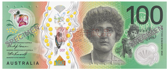 ​澳大利亚新版100元塑料钞 将于下半年发行