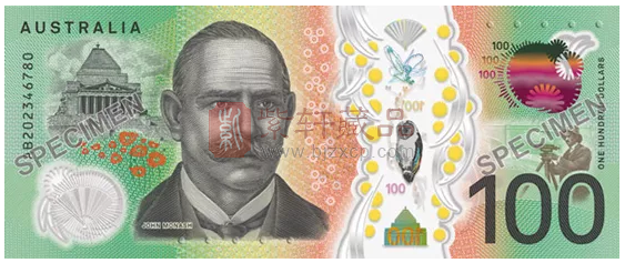 澳大利亚新版100元塑料钞 将于下半年发行