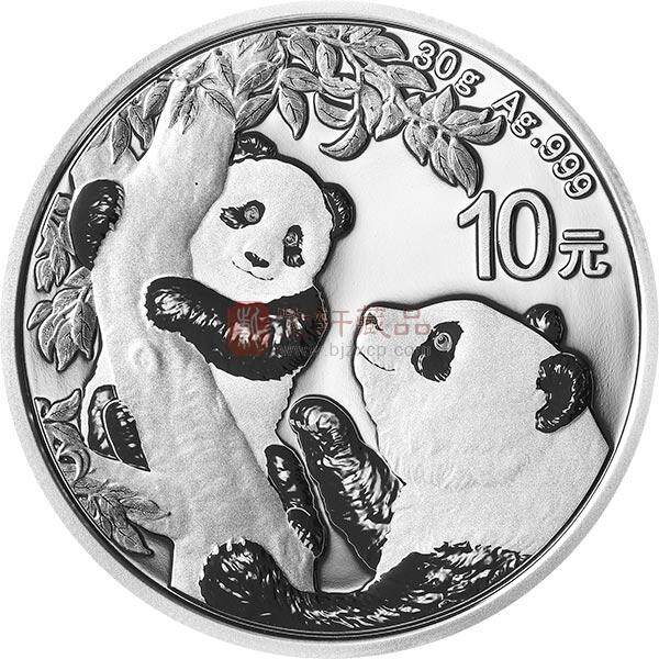 2021年熊猫30克圆形纪念银币