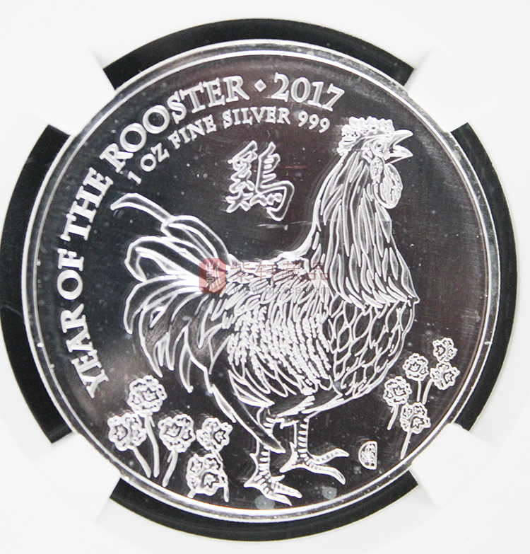 2017年英国鸡年生肖银币.1盎司纯银