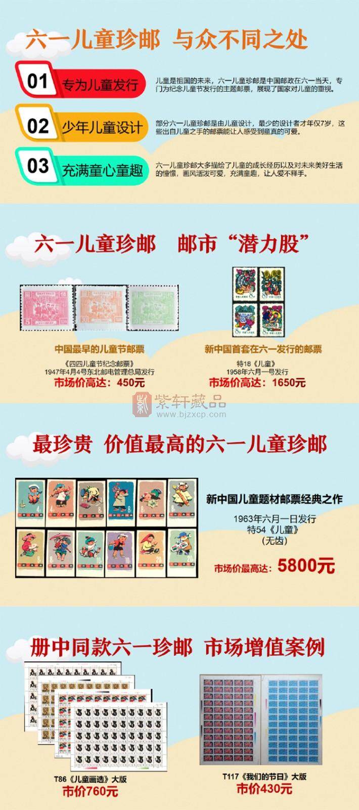 【新品预售】《童年》历年六一当天发行儿童珍邮大合集（22年儿童节新邮发行后统一发货）